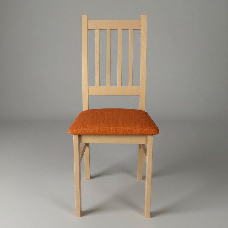 Chaise de salle à manger SIMON chêne/orange