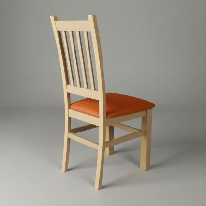 Chaise de salle à manger SIMON chêne/orange