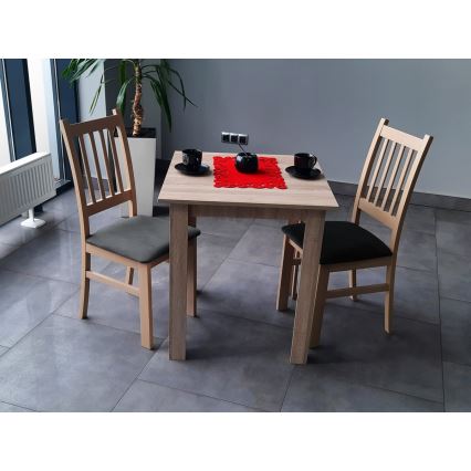 Chaise de salle à manger SIMON hêtre/gris foncé