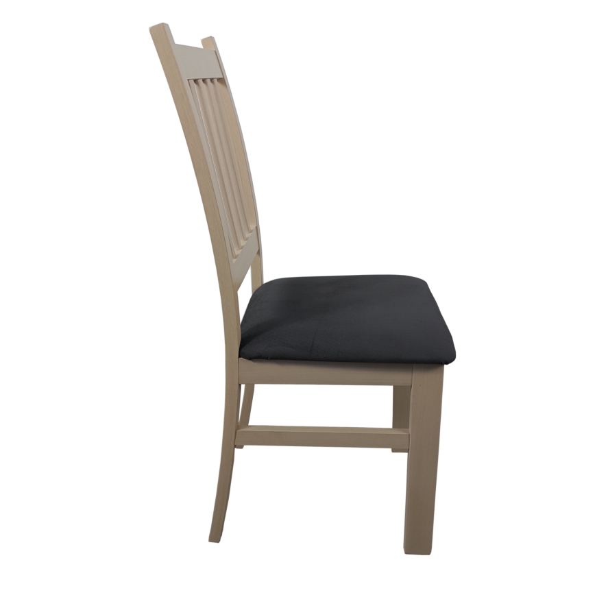 Chaise de salle à manger SIMON hêtre/gris foncé