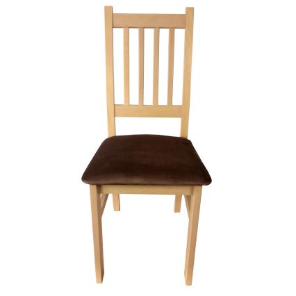 Chaise de salle à manger SIMON hêtre/marron foncé