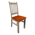 Chaise de salle à manger SIMON hêtre/orange