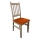 Chaise de salle à manger SIMON hêtre/orange
