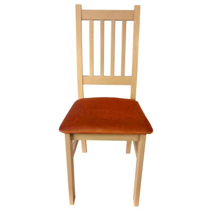 Chaise de salle à manger SIMON hêtre/orange