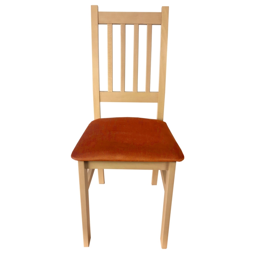 Chaise de salle à manger SIMON hêtre/orange