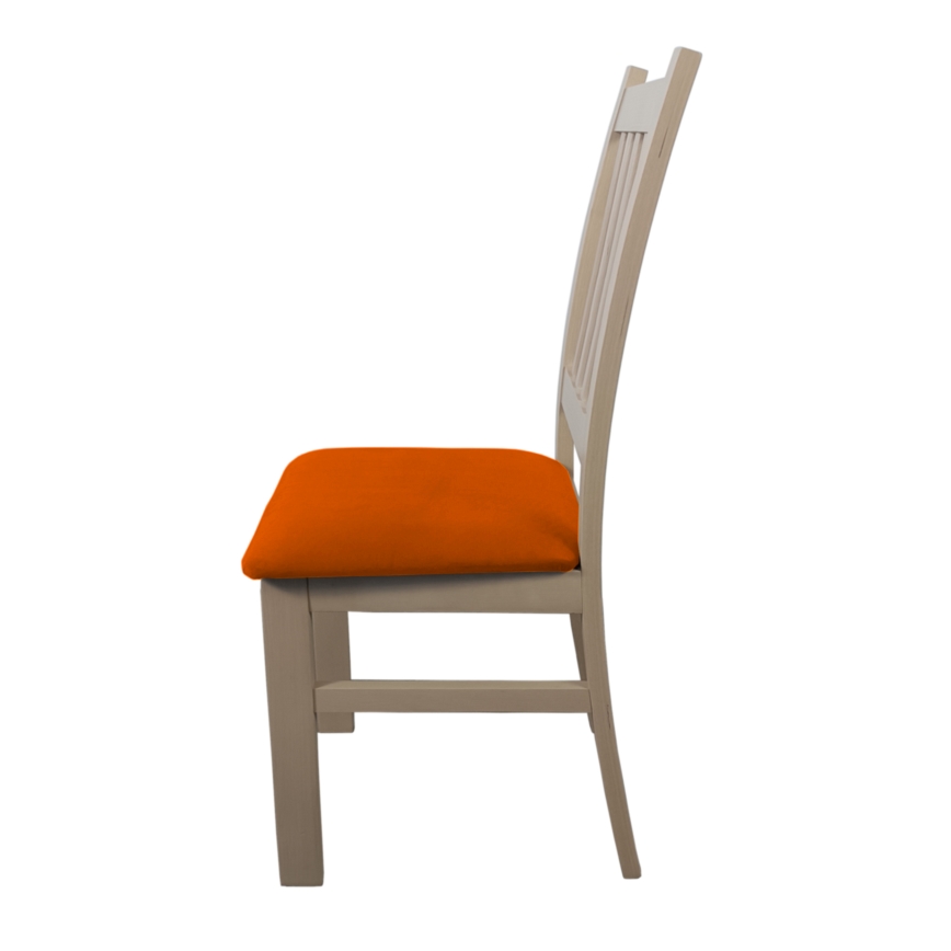 Chaise de salle à manger SIMON hêtre/orange