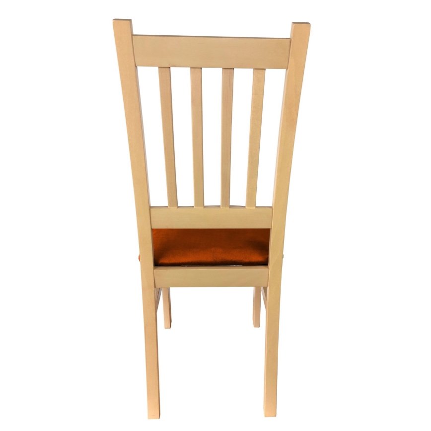 Chaise de salle à manger SIMON hêtre/orange