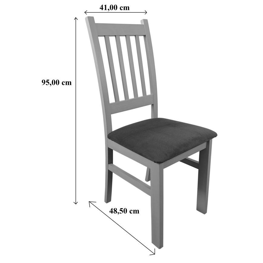 Chaise de salle à manger SIMON hêtre/orange