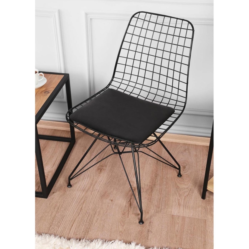 Chaise de salle à manger TEL 80x53 cm noire