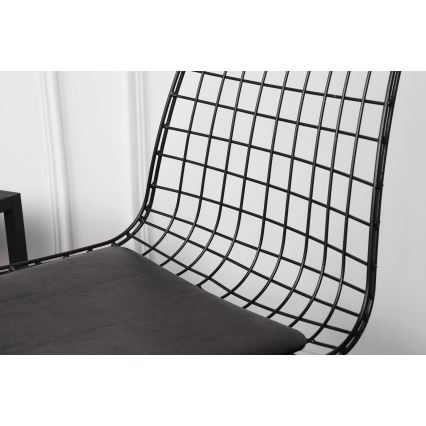 Chaise de salle à manger TEL 80x53 cm noire