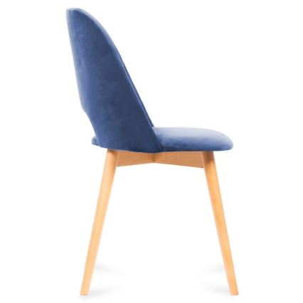 Chaise de salle à manger TINO 86x48 cm bleu foncé/chêne clair