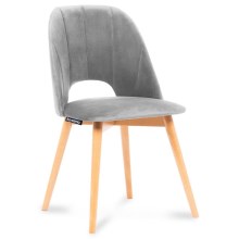 Chaise de salle à manger TINO 86x48 cm gris/chêne clair
