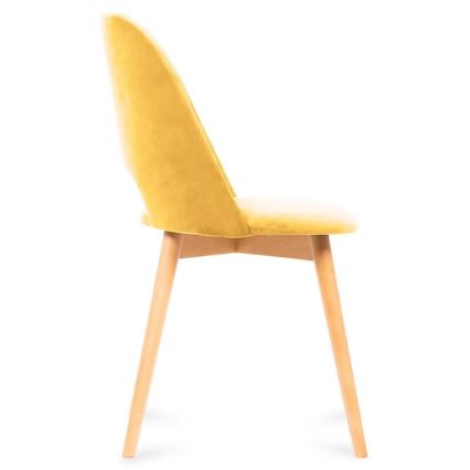 Chaise de salle à manger TINO 86x48 cm jaune/chêne clair