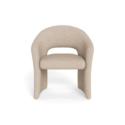 Chaise de salle à manger TORI avec accoudoirs, beige