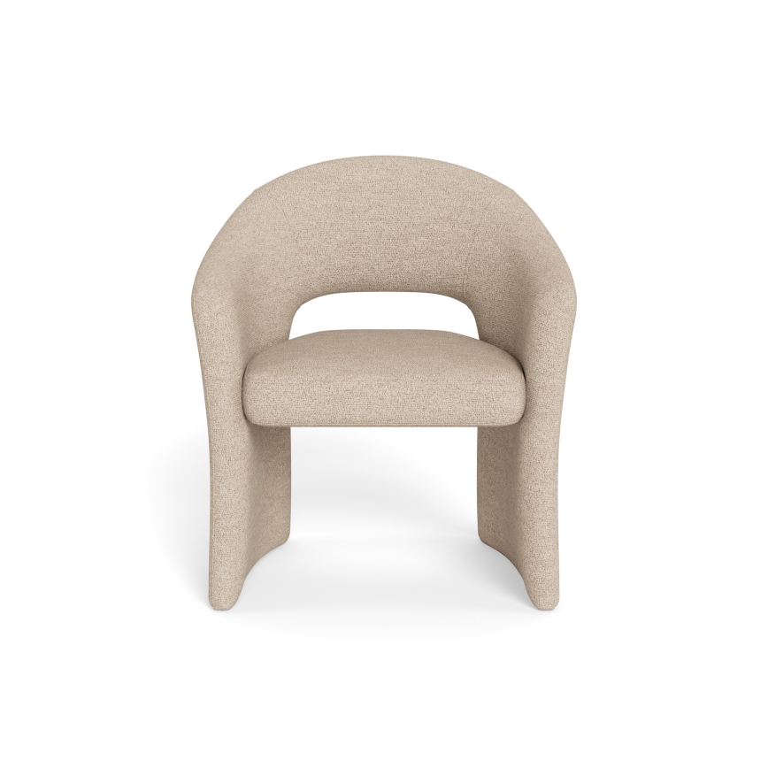 Chaise de salle à manger TORI avec accoudoirs, beige