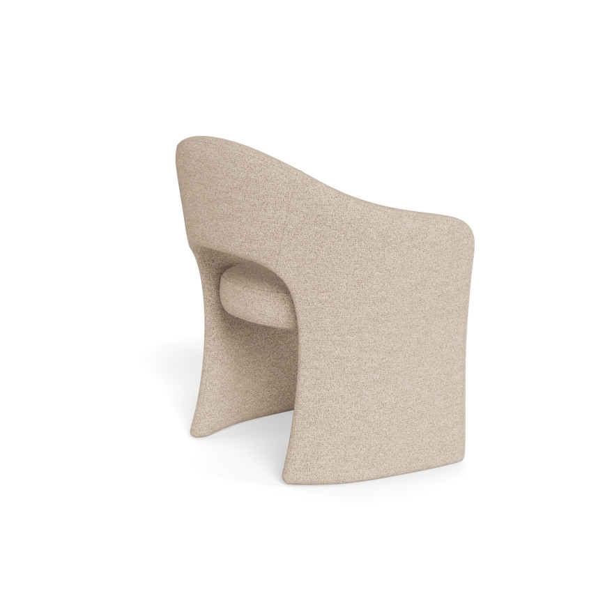 Chaise de salle à manger TORI avec accoudoirs, beige