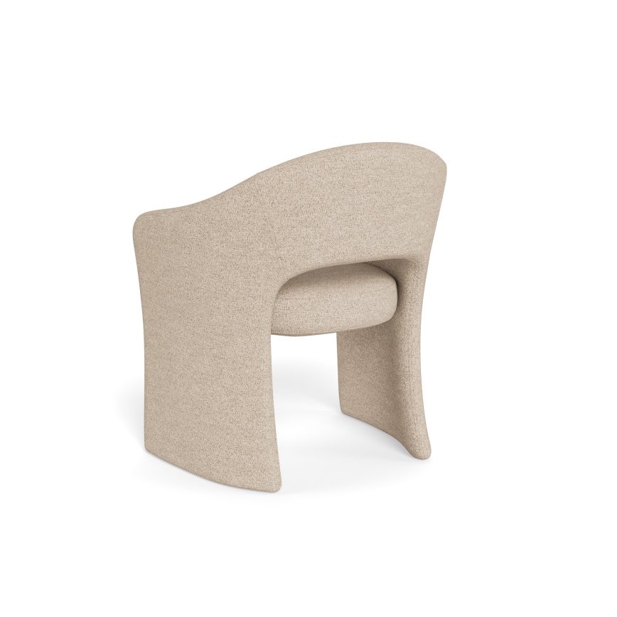 Chaise de salle à manger TORI avec accoudoirs, beige