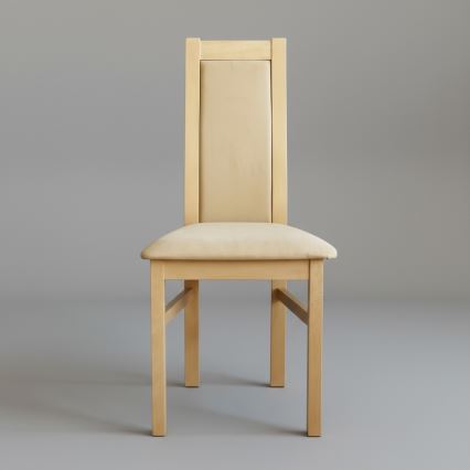 Chaise de salle à manger ZOE chêne/crème