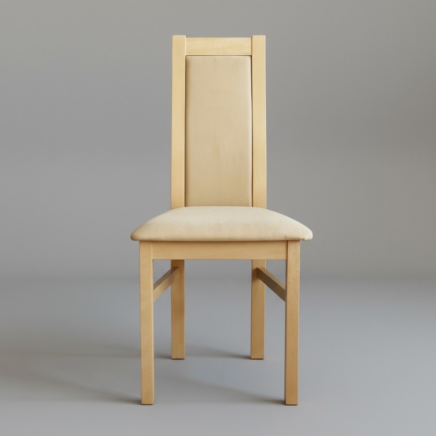 Chaise de salle à manger ZOE chêne/crème