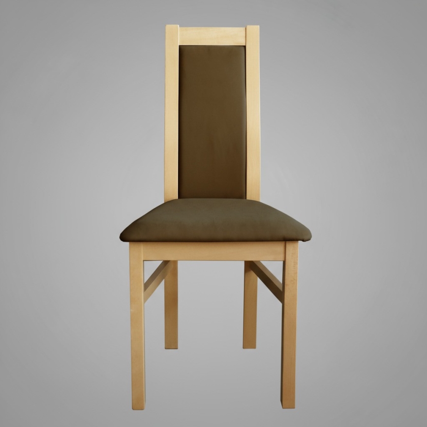 Chaise de salle à manger ZOE chêne/marron foncé