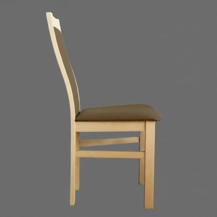 Chaise de salle à manger ZOE chêne/marron foncé