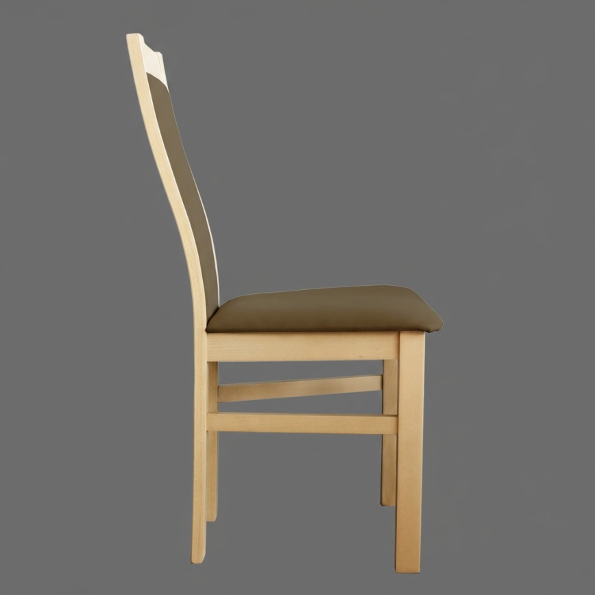 Chaise de salle à manger ZOE chêne/marron foncé