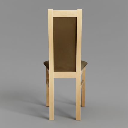 Chaise de salle à manger ZOE chêne/marron foncé