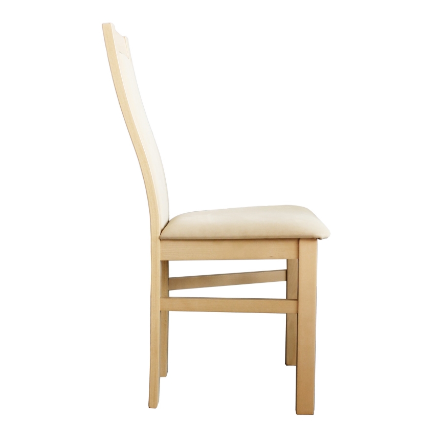Chaise de salle à manger ZOE hêtre/crème