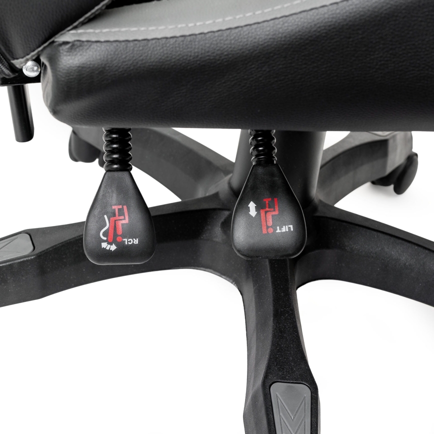 Chaise gaming FIORANO noir/gris