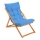 Chaise longue bleu/hêtre