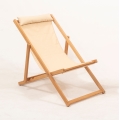 Chaise longue de jardin beige/chêne
