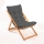 Chaise longue gris/hêtre