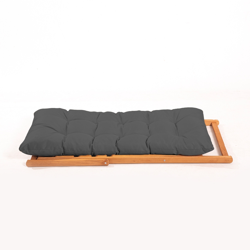 Chaise longue gris/hêtre