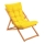 Chaise longue jaune/hêtre