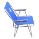 Chaise pliable mat chromé/bleue