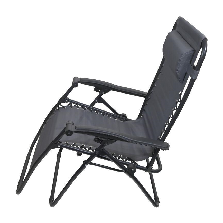 Chaise réglable pliable gris