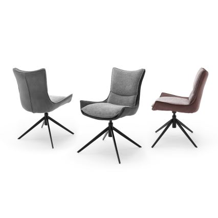 Chaise ZAIRA 1 pièce marron/rouge