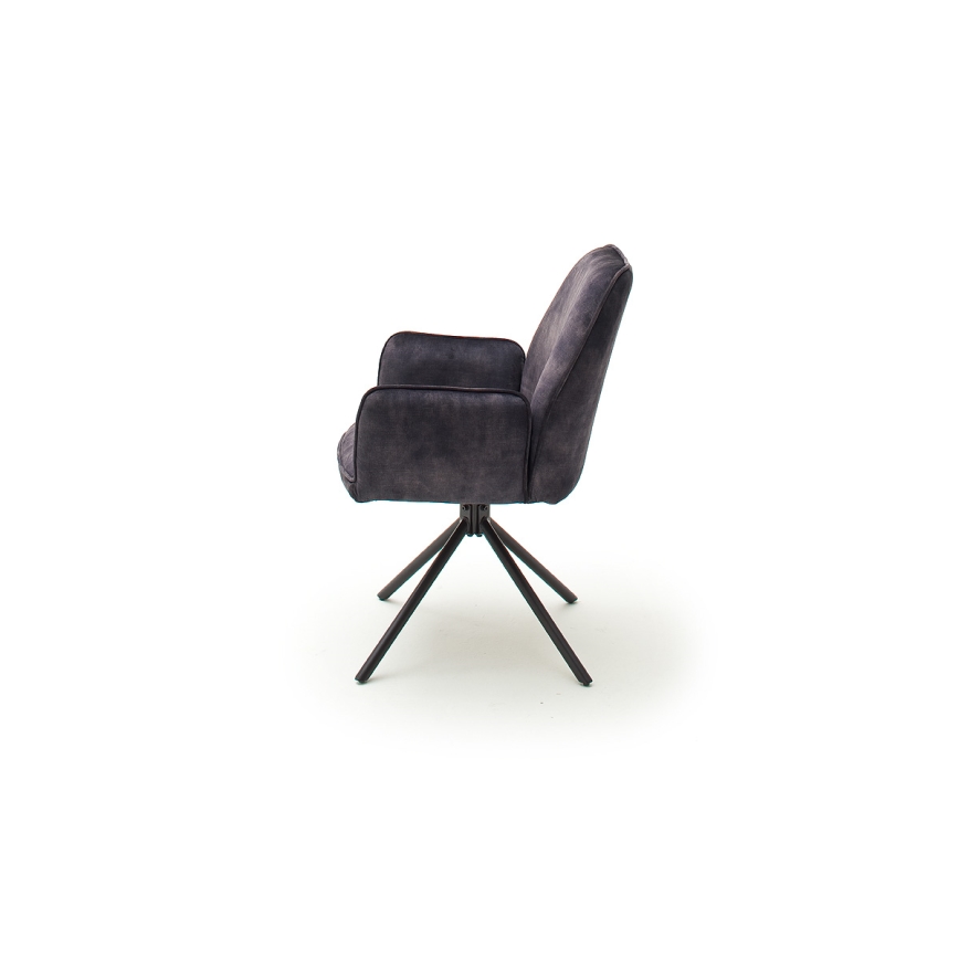 Chaises de salle à manger NEXORO, lot de 2, anthracite