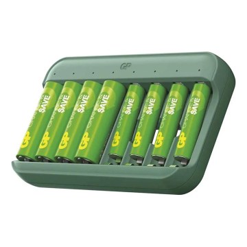 Chargeur de piles GP Charge & save 4×AA/AAA 1300 mAh/650 mAh 5V
