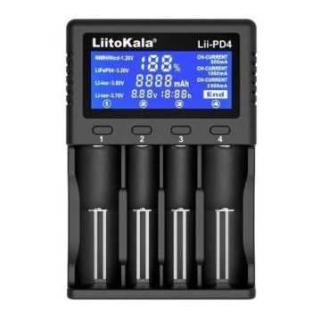 Chargeur pour accus A/AA/AAA/18650/20700/26650/22650