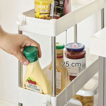 Chariot de rangement mobile MARGE blanc