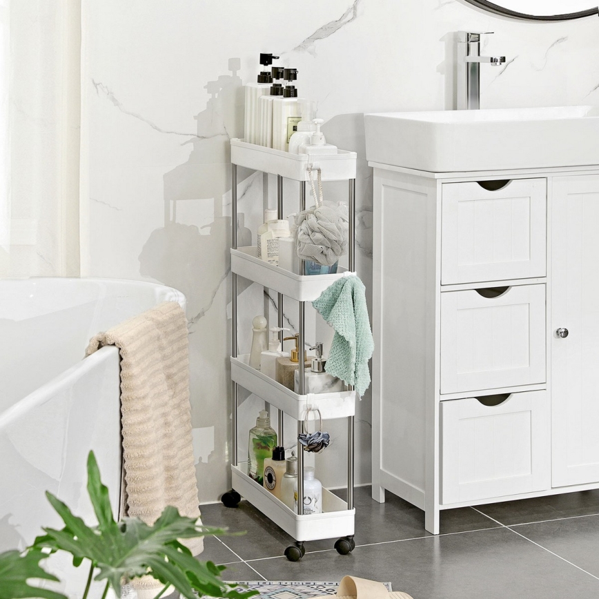 Chariot de rangement mobile MARGE blanc