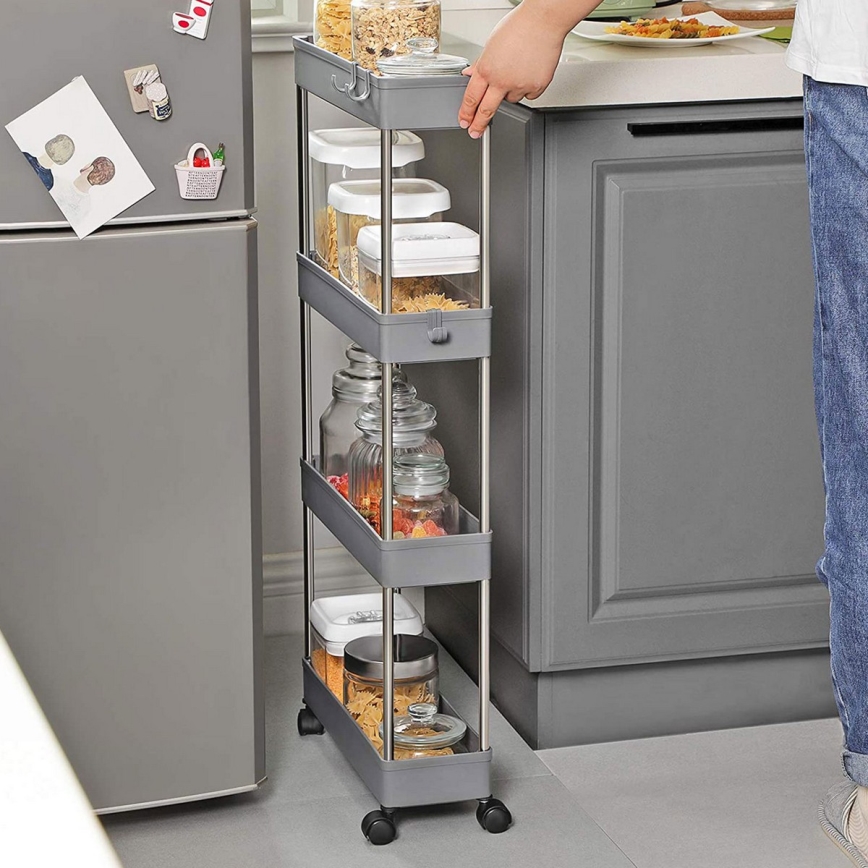 Chariot de rangement mobile MARGE gris