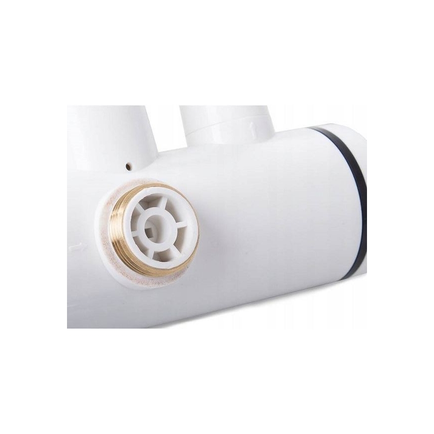 Chauffe-eau instantané avec pulvérisateur et écran LCD 3000W/230V IPX4 blanc