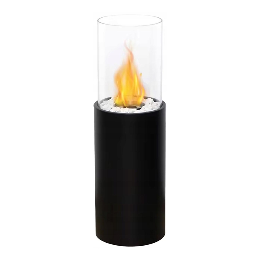 Cheminée à l'éthanol ROMA 26,5x80,5 cm 2kW noire + couvercle de protection