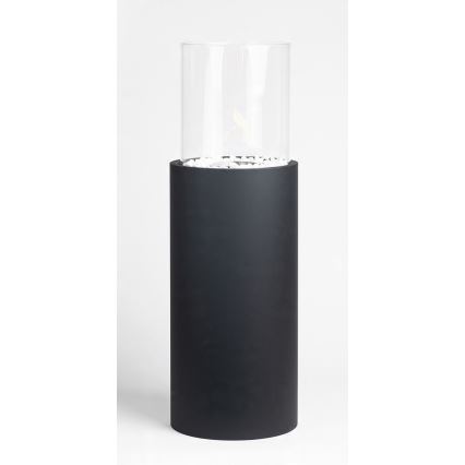 Cheminée à l'éthanol ROMA 26,5x80,5 cm 2kW noire + couvercle de protection