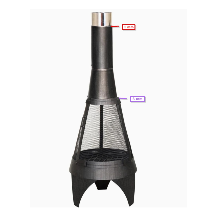 Cheminée de jardin COLORADO MESH 160 cm