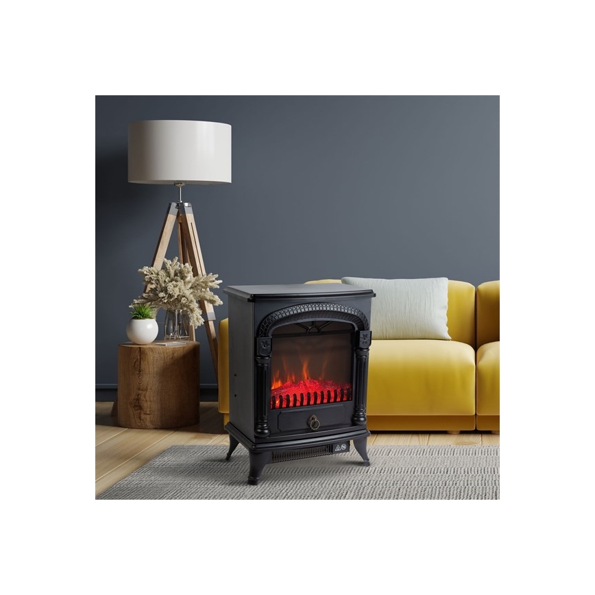 Cheminée électrique LED avec chauffage LED/1950W/230V 51x37 cm