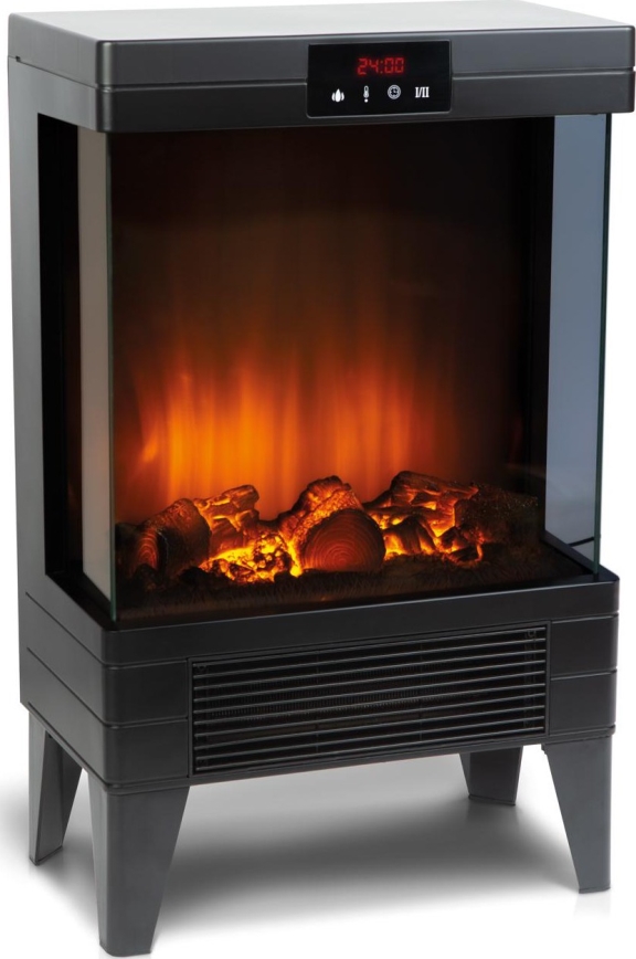 Cheminée électrique LED avec chauffage LED/2000W/230V + télécommande