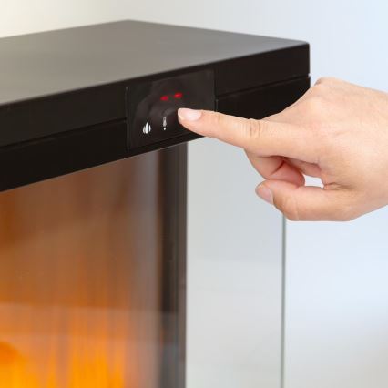Cheminée électrique LED avec chauffage LED/2000W/230V + télécommande